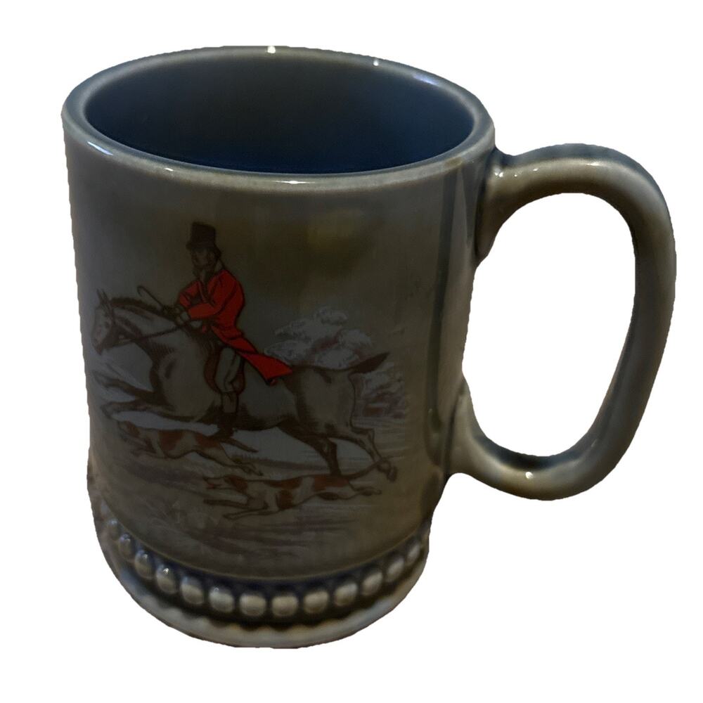 Wade Irish Porcelain Mug Fox Hunting Horse Dogs Coffee Drinking